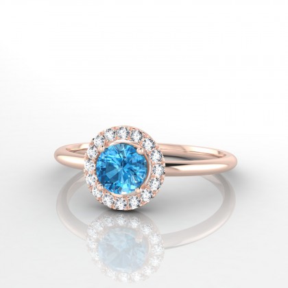 Cléa Bague Topaze en Or rose 18k