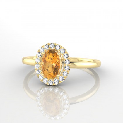 Clothilde Bague Citrine en Or jaune 18k