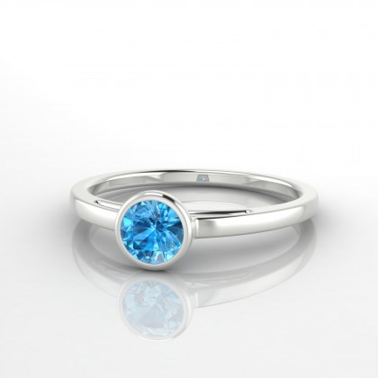 Gaieté Bague Topaze en Or blanc 18k