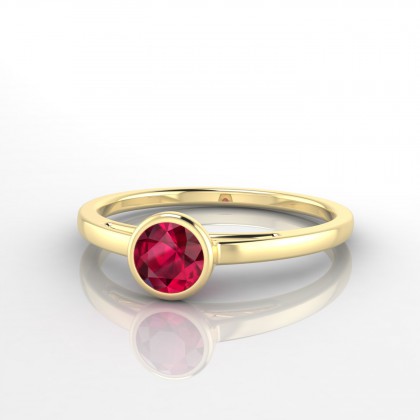 Gaieté Bague Rubis en Or jaune 18k
