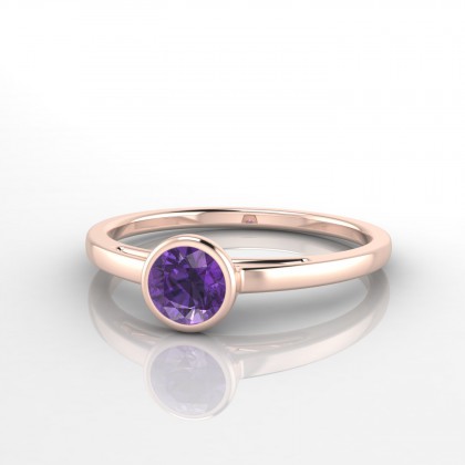 Gaieté Bague Améthyste en Or rose 18k