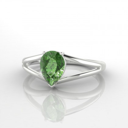 Geneviève Bague Tourmaline en Or blanc 18k