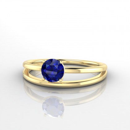 Héloïse Bague Saphir en Or jaune 18k