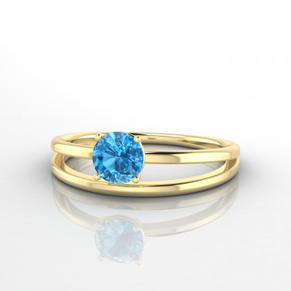 Héloïse Bague Topaze en Or jaune 18k