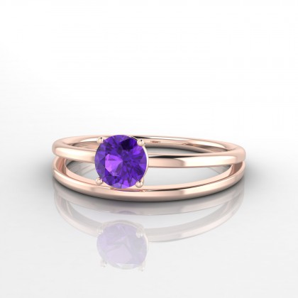 Héloïse Bague Améthyste en Or rose 18k
