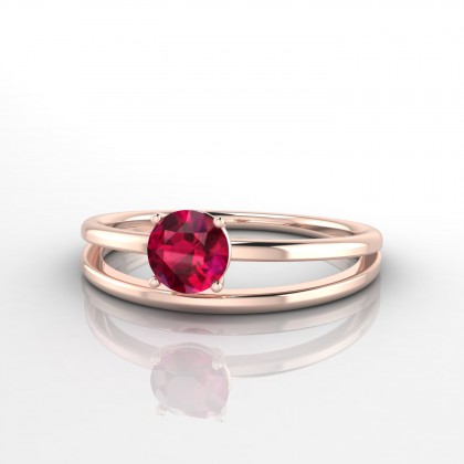 Héloïse Bague Rubis en Or rose 18k