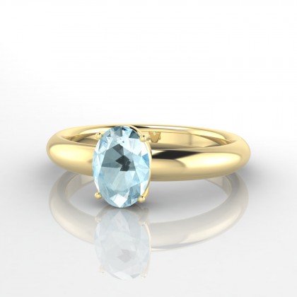 Isabeau Bague Aigue-marine en Or jaune 18k