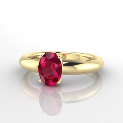 Isabeau Bague Rubis en Or jaune 18k