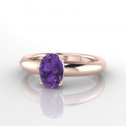 Isabeau Bague Améthyste en Or rose 18k