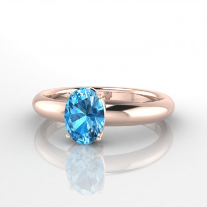 Isabeau Bague Topaze en Or rose 18k