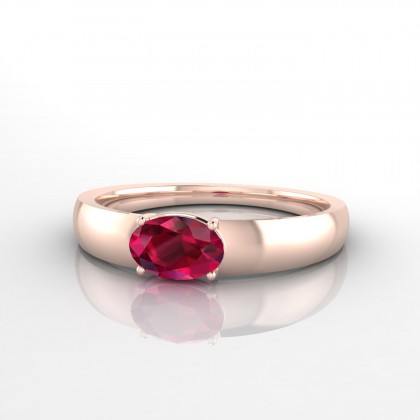 Jeannie Bague Rubis en Or rose 18k