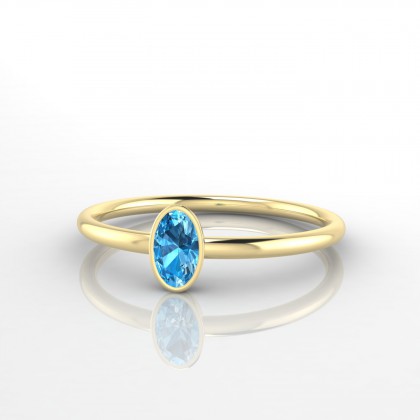 Lueur Bague Topaze en Or jaune 18k