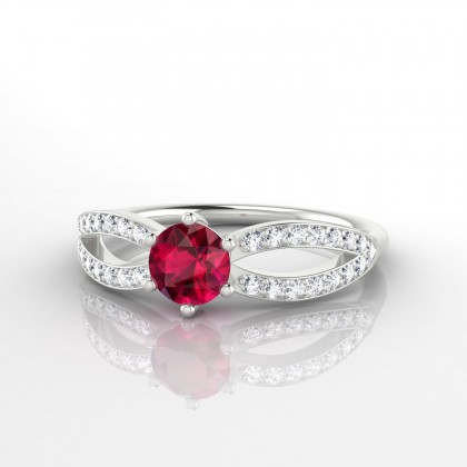 Marianne Bague Rubis en Or blanc 18k