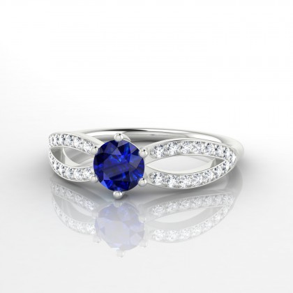 Marianne Bague Saphir en Or blanc 18k