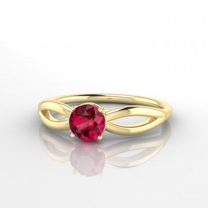 Pippa Bague Rubis en Or jaune 18k