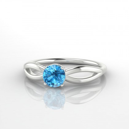 Pippa Bague Topaze en Or blanc 18k