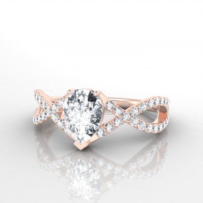 Utopie Bague Diamant en Or rose 18k