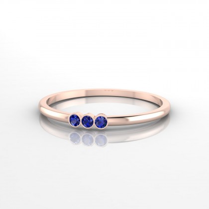 Appoline Trilogie Saphir en Or rose 18k
