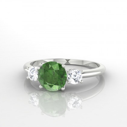 Plaisante Bague Tourmaline en Or blanc 18k