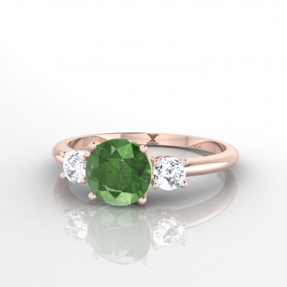 Plaisante Bague Tourmaline en Or rose 18k