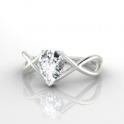 Tiara Bague Diamant en Or blanc 18k
