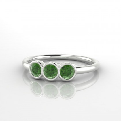 Trinité Bague Tourmaline en Or blanc 18k
