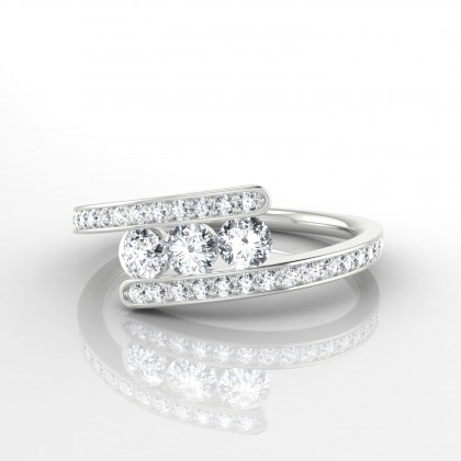 Tryptique Bague Diamant en Argent 925