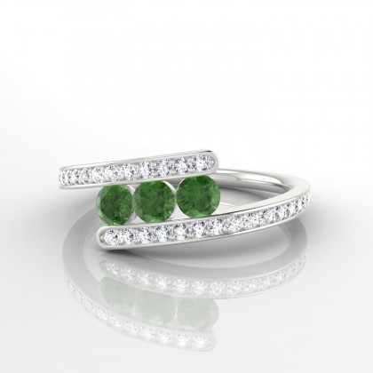 Tryptique Bague Tourmaline en Argent 925