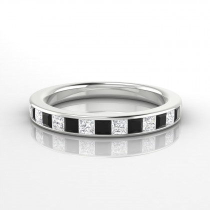 Captivante Bague Diamant noir en Argent 925