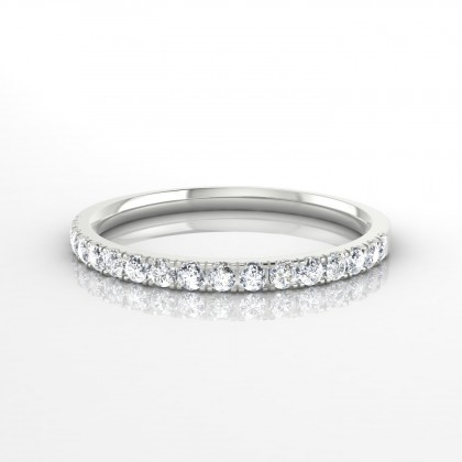 Cohésion Alternée Bague Diamant en Or blanc 18k