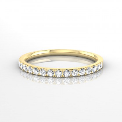 Cohésion Alternée Bague Diamant en Or jaune 18k