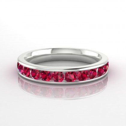 Concordance Bague Rubis en Or blanc 18k