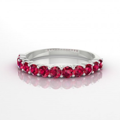 Confidence Bague Rubis en Or blanc 18k