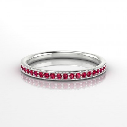 Formidable Bague Rubis en Or blanc 18k