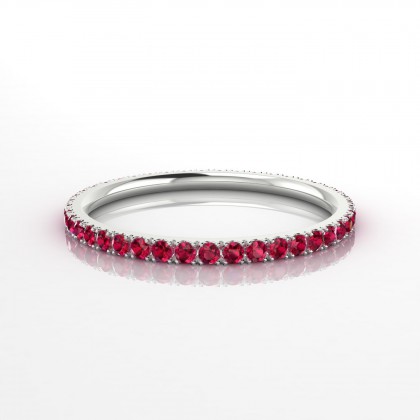Harmonie Bague Rubis en Or blanc 18k