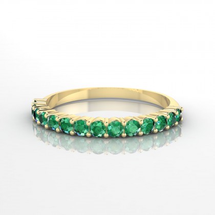 Incandescente Bague Emeraude en Or jaune 18k