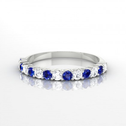 Incandescente Alternée Bague Saphir en Argent 925