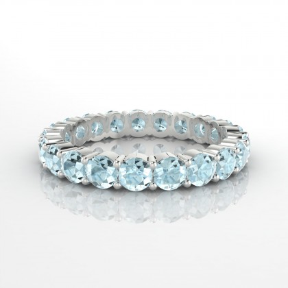 Insouciante Bague Aigue-marine en Or blanc 18k