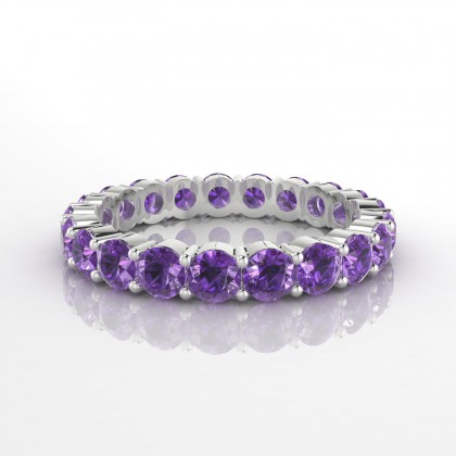 Insouciante Bague Améthyste en Or blanc 18k