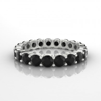 Insouciante Bague Diamant noir en Or blanc 18k