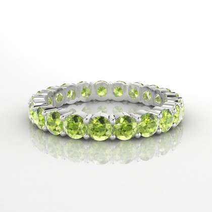 Insouciante Bague Péridot en Or blanc 18k