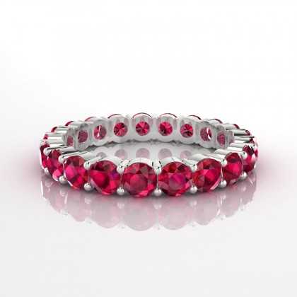 Insouciante Bague Rubis en Or blanc 18k