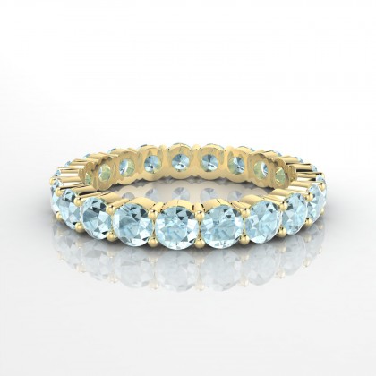 Insouciante Bague Aigue-marine en Or jaune 18k