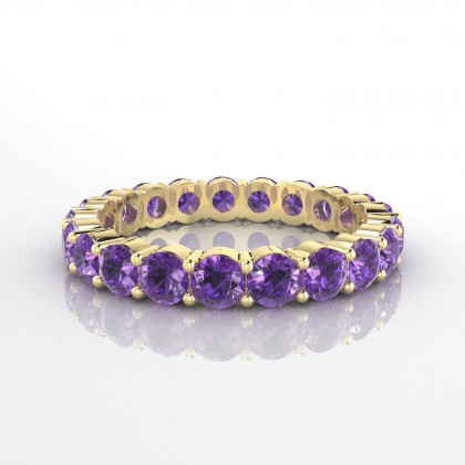 Insouciante Bague Améthyste en Or jaune 18k