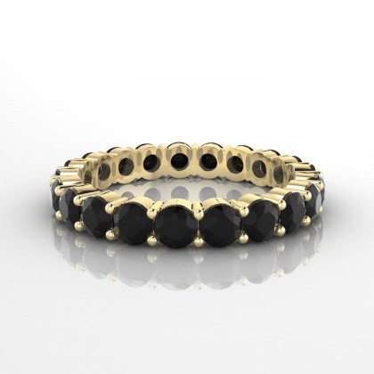 Insouciante Bague Diamant noir en Or jaune 18k