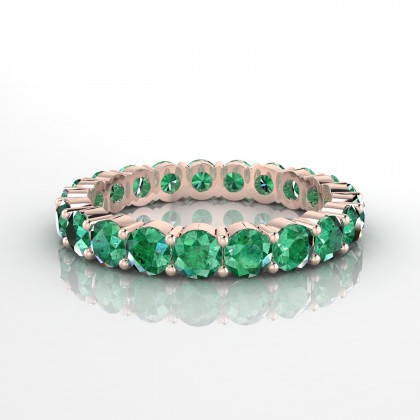 Insouciante Bague Emeraude en Or rose 18k