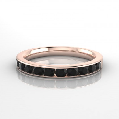 Irrésistible Bague Diamant noir en Or rose 18k