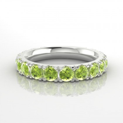 Mariée Bague Péridot en Argent 925