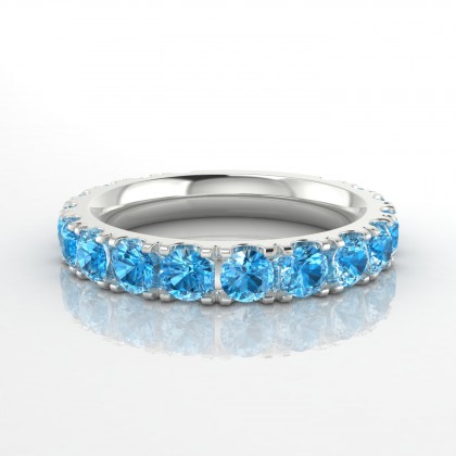 Mariée Bague Topaze en Or blanc 18k