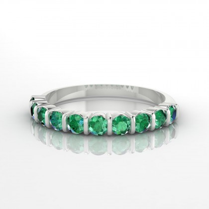 Merveilleuse Bague Emeraude en Or blanc 18k